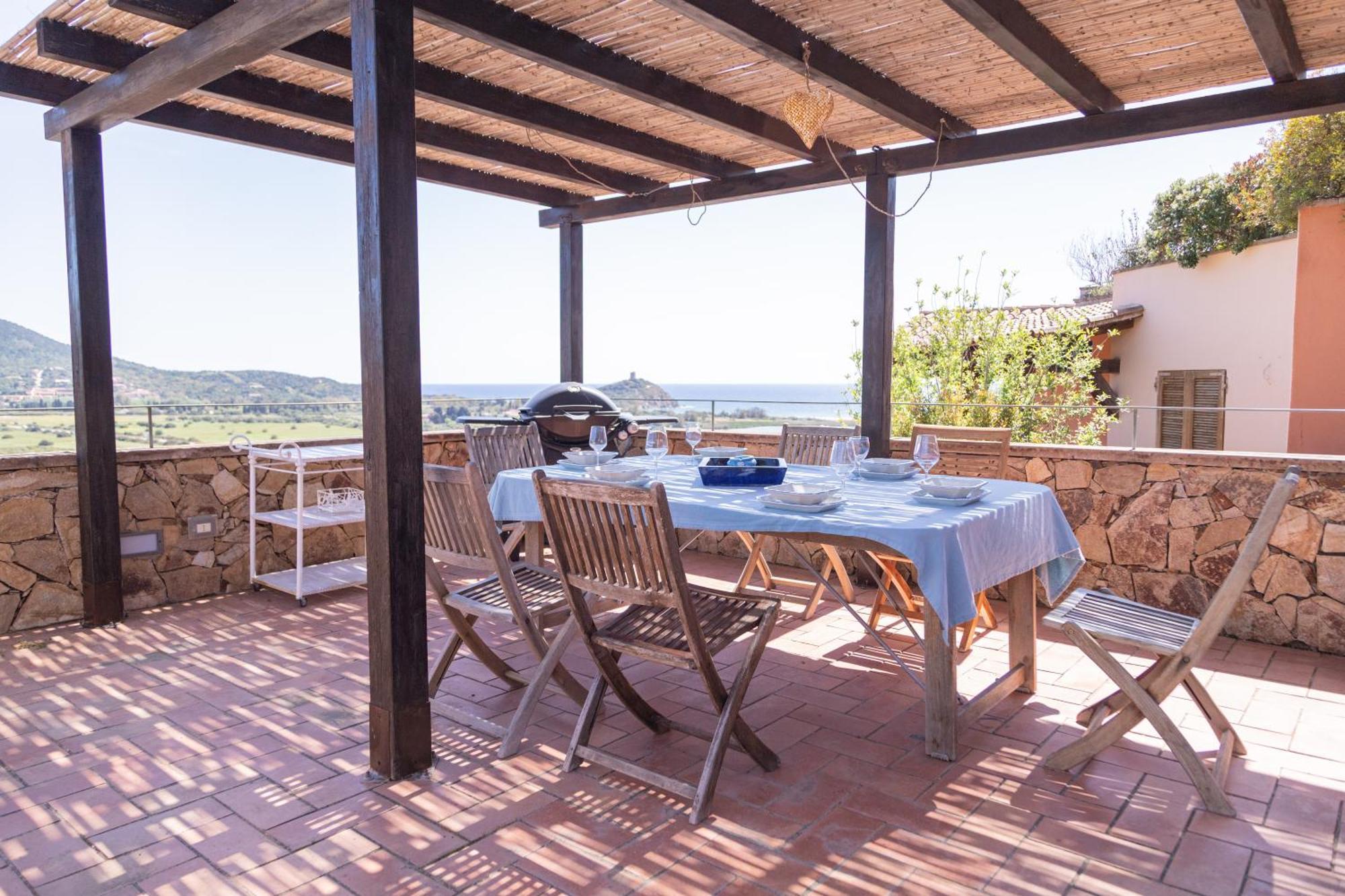 Residenza Del Barone Villa Zoe Chia - Vista Mare Zewnętrze zdjęcie
